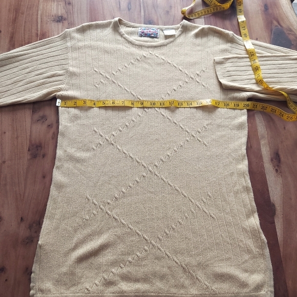Vintage cross road light yellow long sleeves knit sweater, size M - Picture 7 of 10